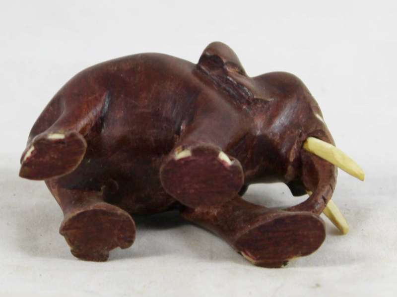 Carved wooden elephant