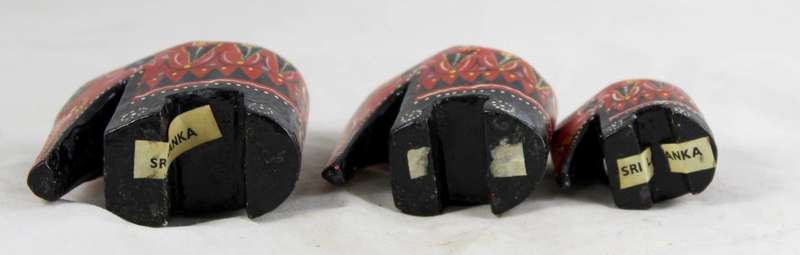 Carved wooden elephants - family of four - Sri Lanka