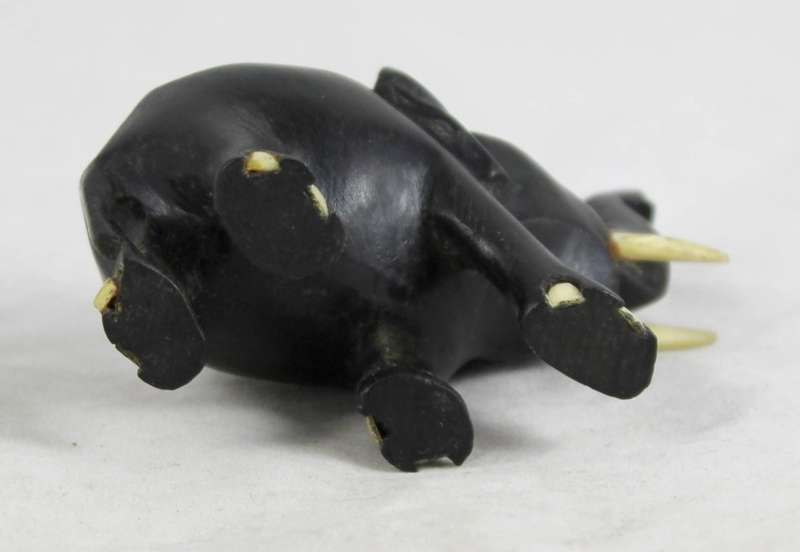Carved wooden elephant