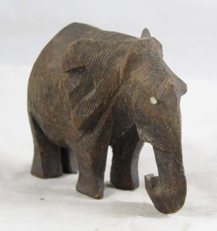 Carved wooden elephant