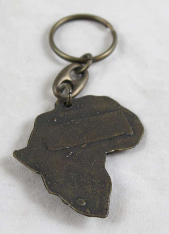 Map of Africa - embossed elephant keyring