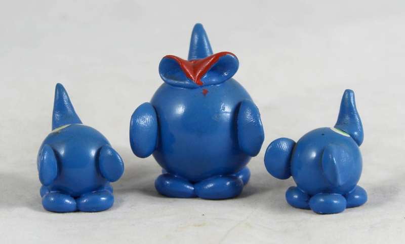 Funky blue elephant family