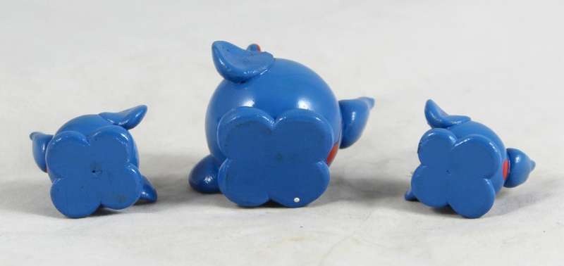 Funky blue elephant family
