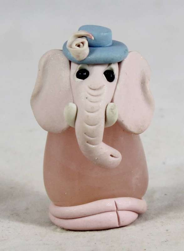 Semi-Precious Stone & Ceramic - Elephant - Beautiful!