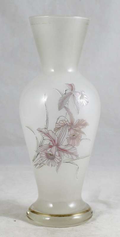 Opaque - Vase - Flower Motif - Gorgeous!