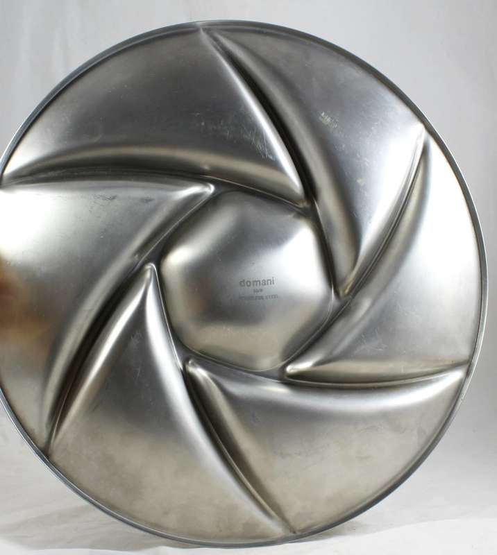 Domani - round compartment tray - steel