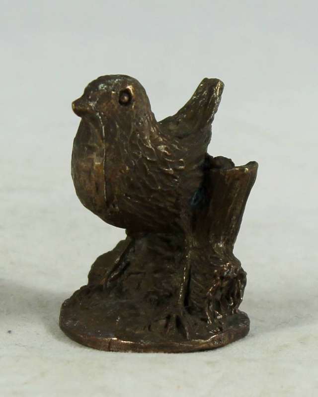 Solid Brass - Miniature Ornament - Chicken - Beautiful!