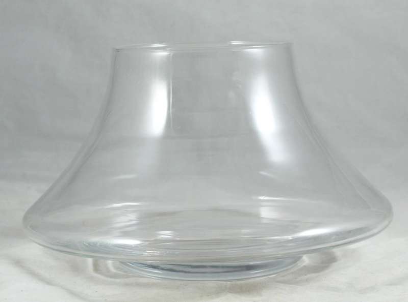 Large glass bulbous vase
