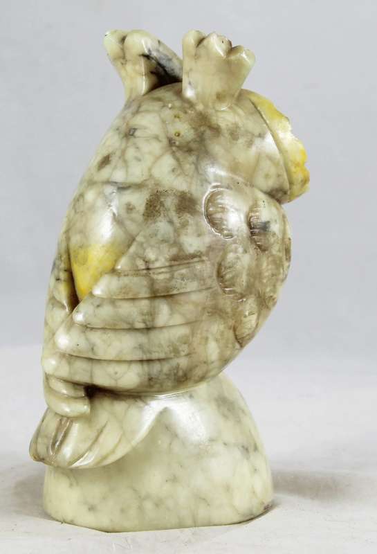 Genuine alabaster stone - carved owl