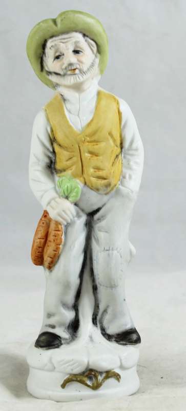 Old man carrying carrots