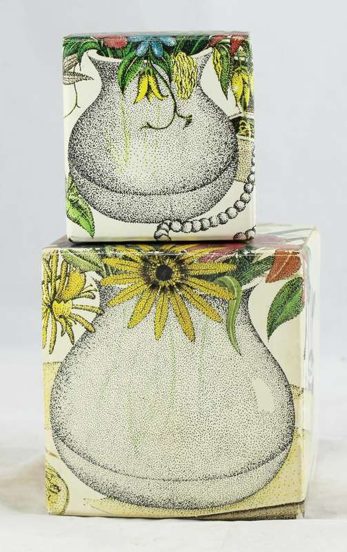 Set of two small glass vases