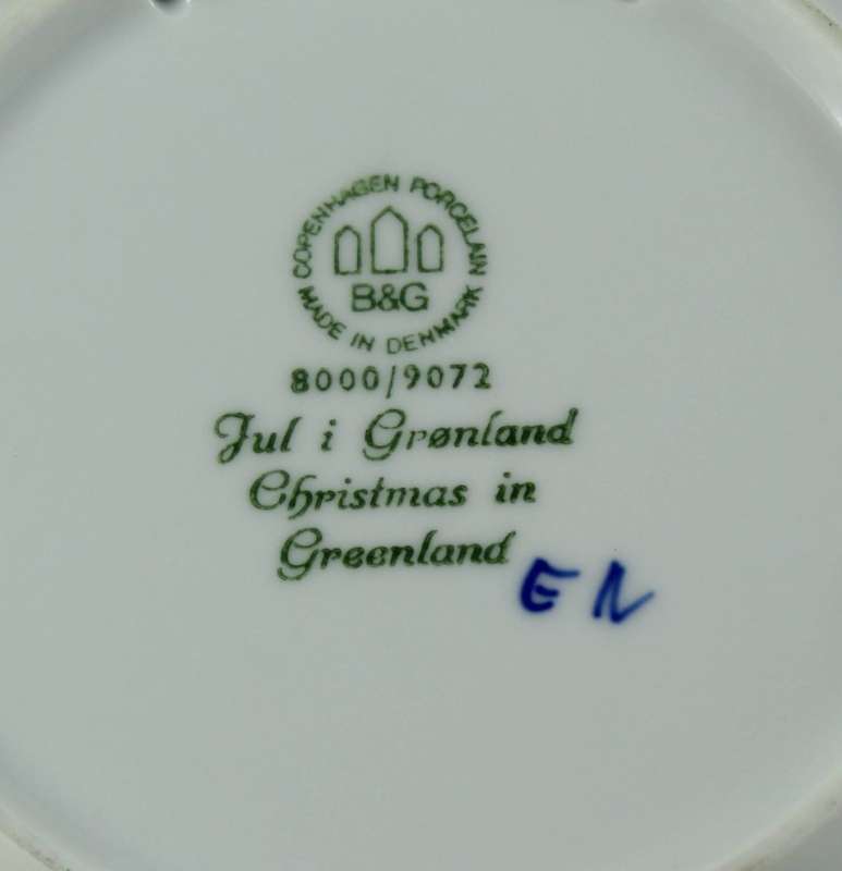 Copenhagen - Porcelain Wall Plate - Christmas In Greenland 1972