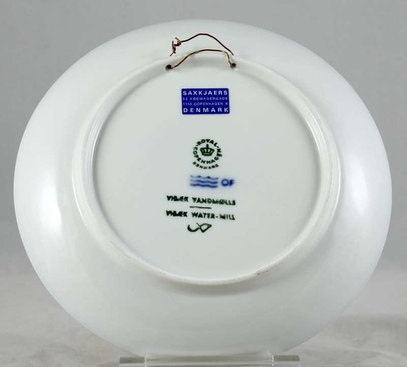 Copenhagen - Porcelain Wall Plate - Vibek Water Mill 1976