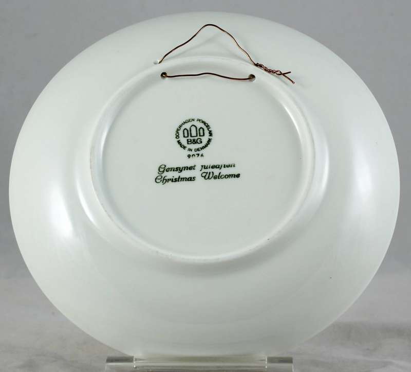 Copenhagen - Porcelain Wall Plate - Christmas Welcome 1976