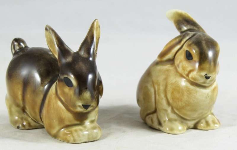 Porcelain Bunnies - Pair - Beautiful! - Bid Now!!