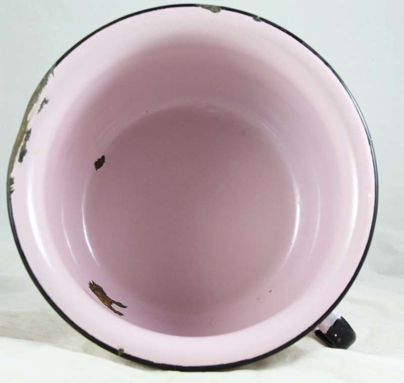 Chamber Pot - Pink Enamel - Beautiful! - Bid Now!!!