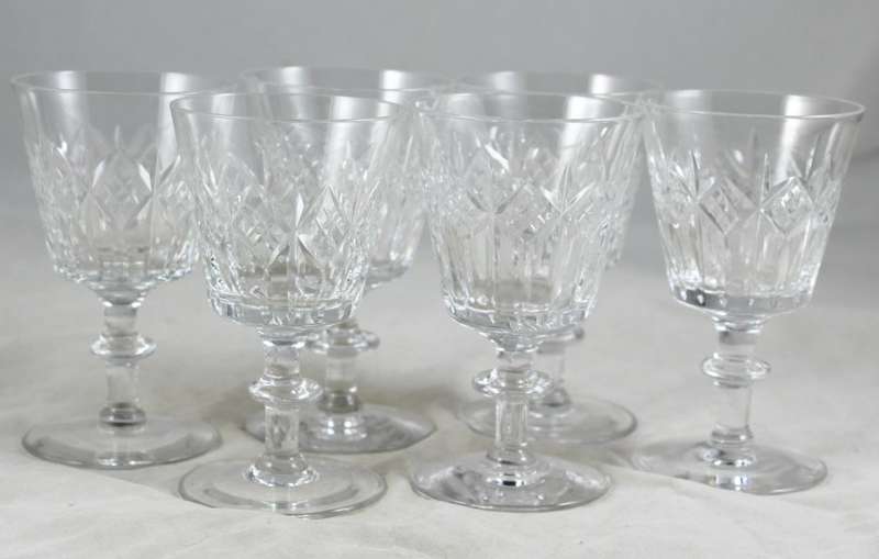Crystal Sherry Glasses - Set of 6 - Beautiful! - Bid Now!!!