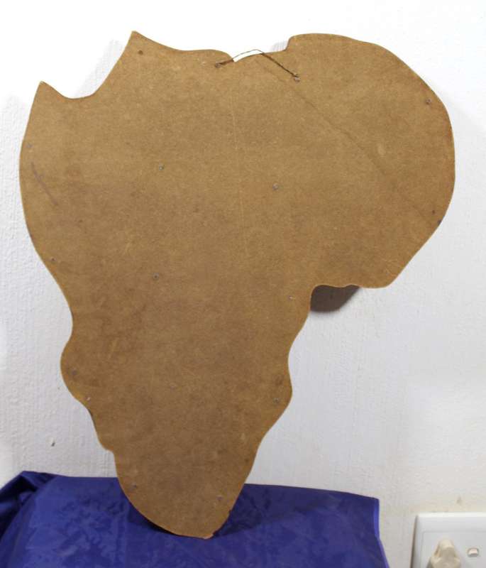 Wooden Africa shaped spoon rack - 79 spoon places