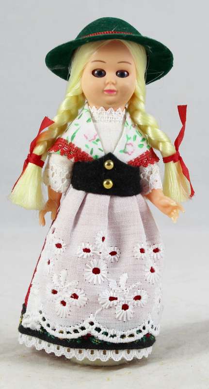 Doll with braids and traditional dress