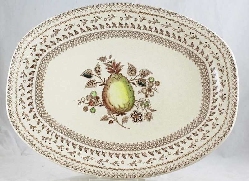 Johnson Bros - old granite fruit sampler platter dish