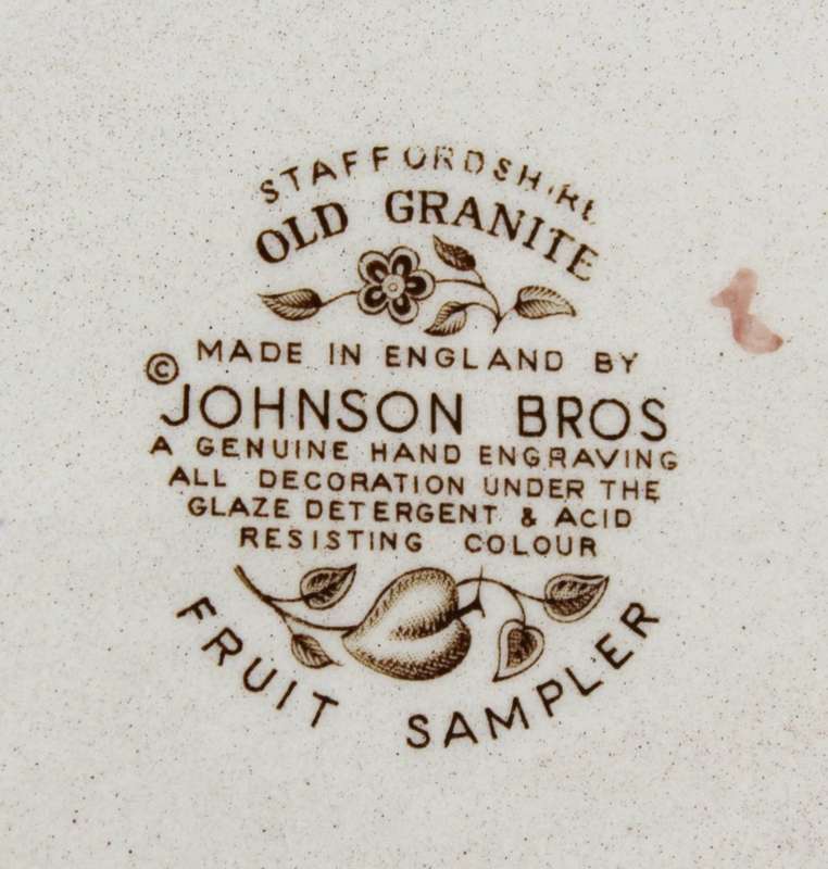 Johnson Bros - old granite fruit sampler platter dish