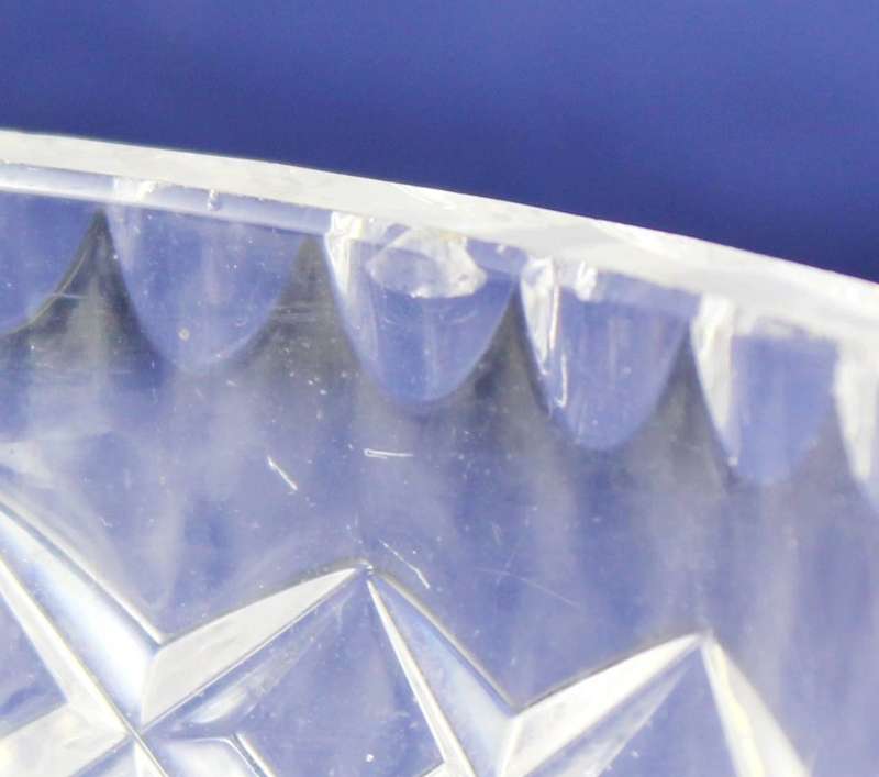 Crystal cut glass - bowl & seven serving bowls