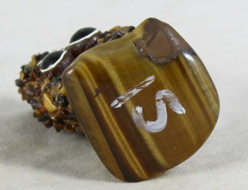 Rock Owl on Tiger Eye - Gorgeous!
