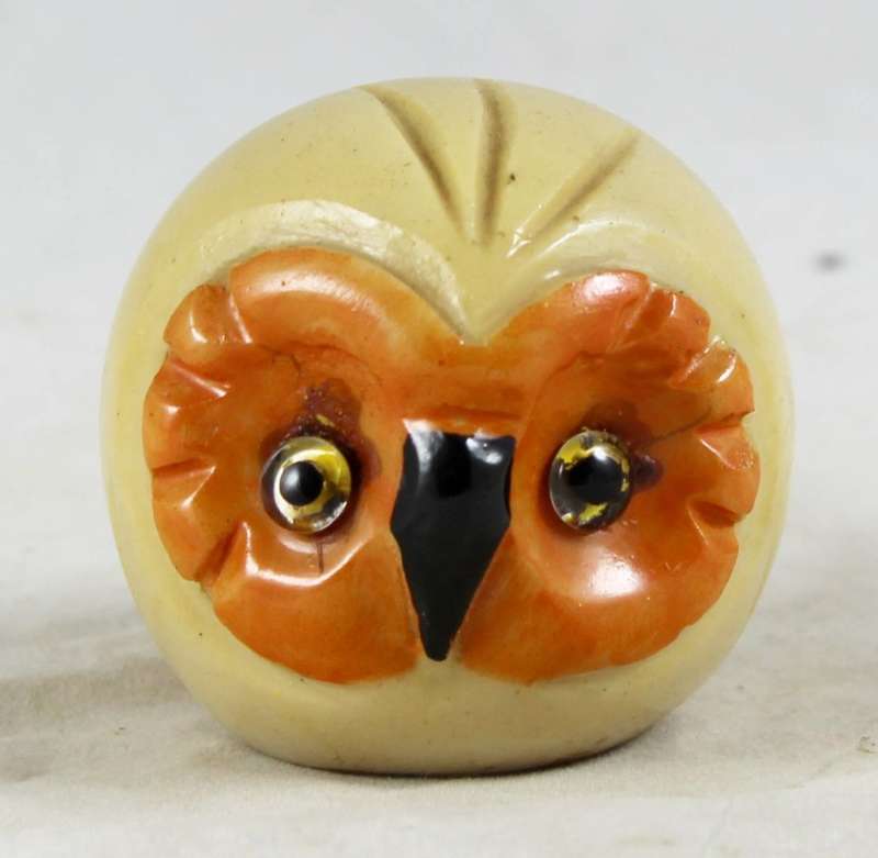 Owl with Big Orange Eyes - Gorgeous!