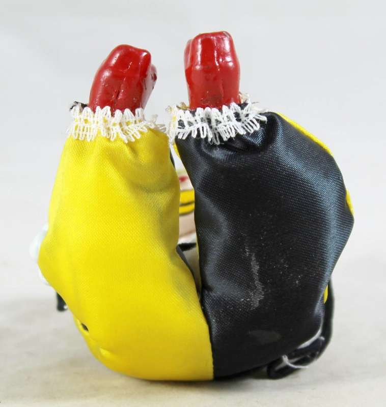 Dressed Clown on Rope - Black & Yellow - Gorgeous!