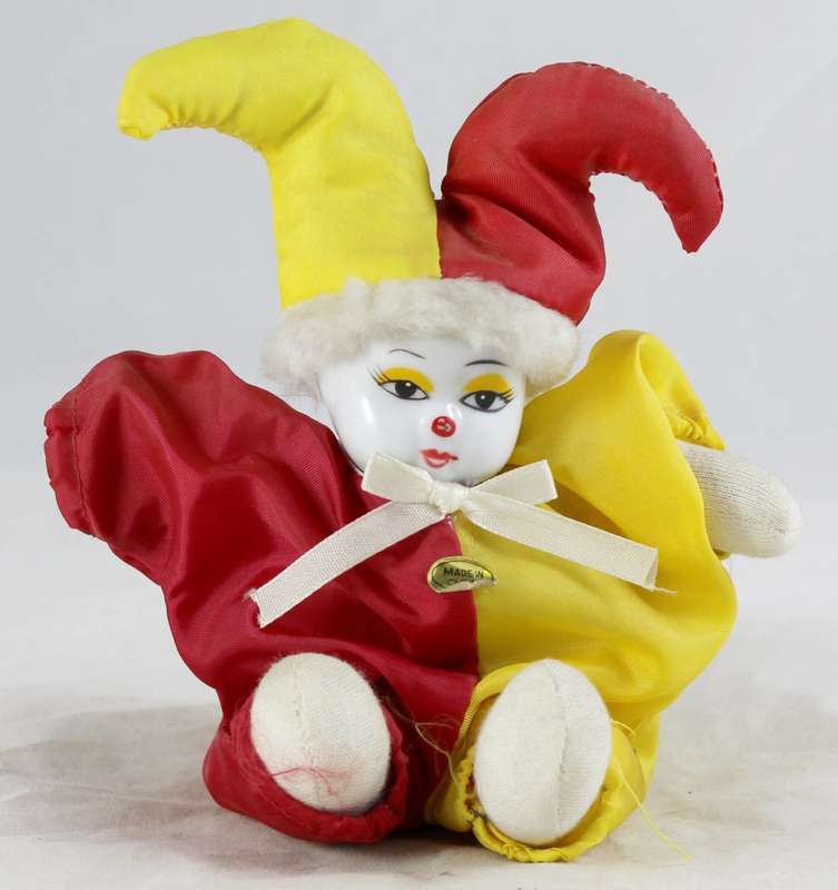 Dressed Baby Clown in Red & Yellow - Gorgeous!