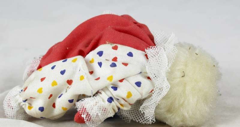 Small Clown with Blue Fluffy Ball - Gorgeous!