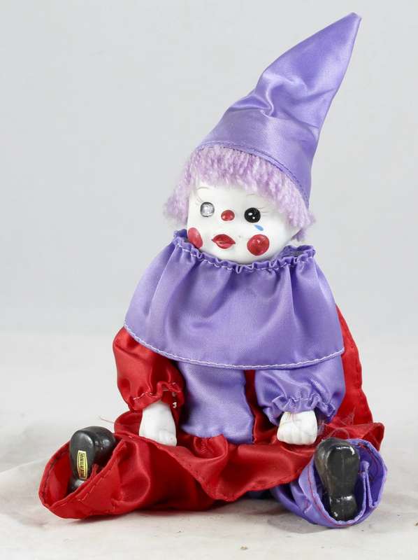 Baby Clown - Dressed in Red and Purple