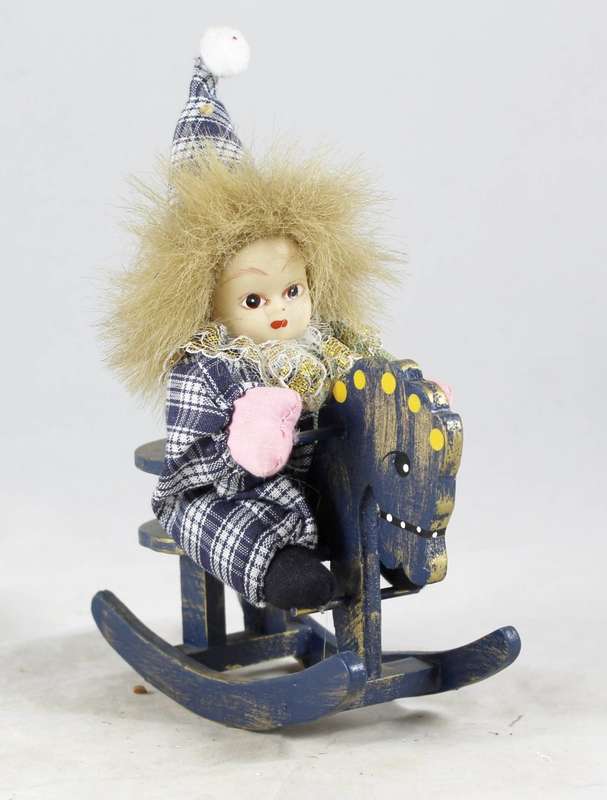 Baby Clown on Rocking Horse - Gorgeous!
