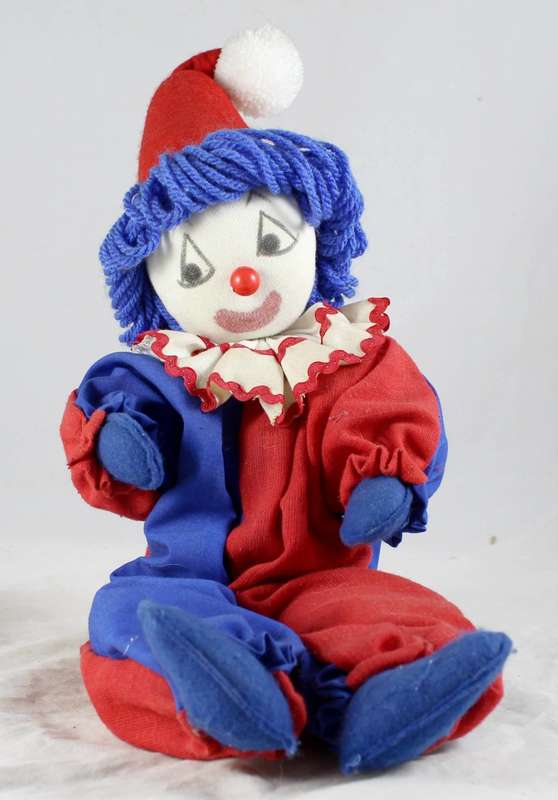 Fabric Clown with Pointy Hat - Gorgeous!