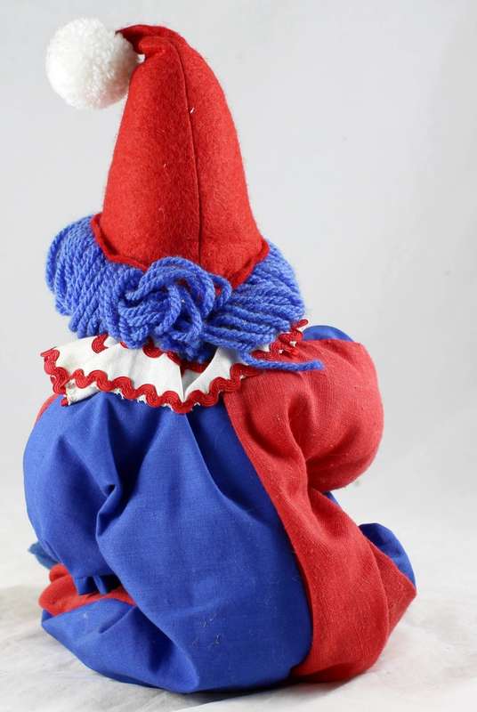 Fabric Clown with Pointy Hat - Gorgeous!