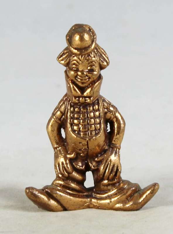 Lead Figurine - Copper Coloured - Clown - Gorgeous!