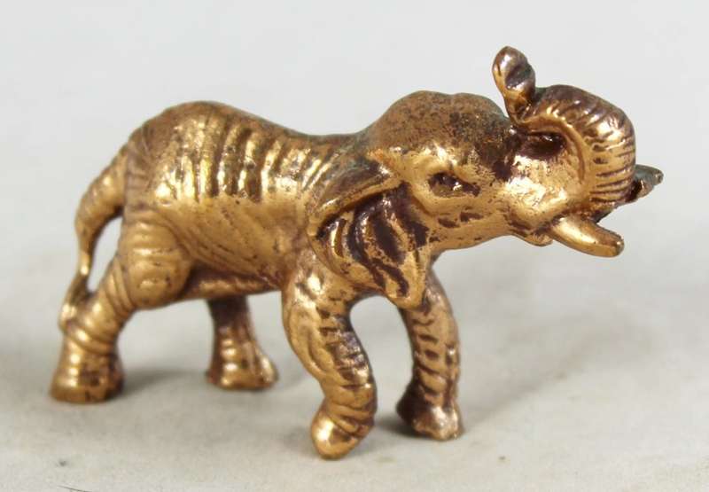 Lead elephant figurine