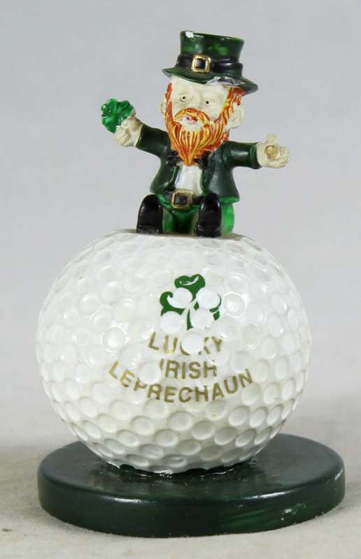 Little leprechaun on golf ball