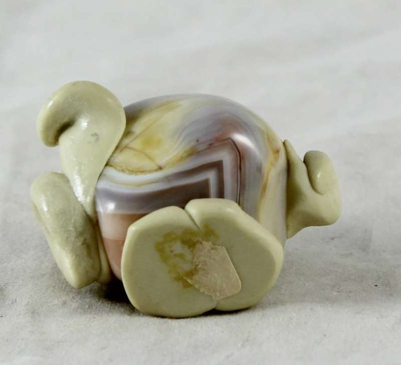 Clay & Semi-Precious Stone Pig - Gorgeous! - Bid Now!!!