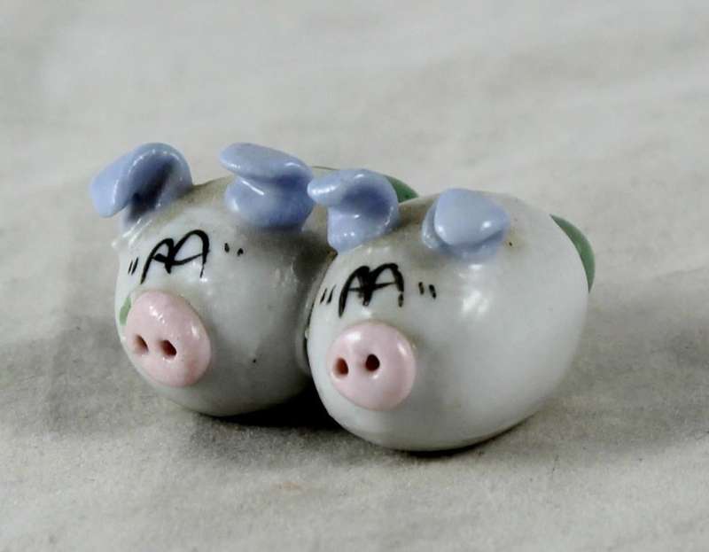 Miniature pigs - joined pair