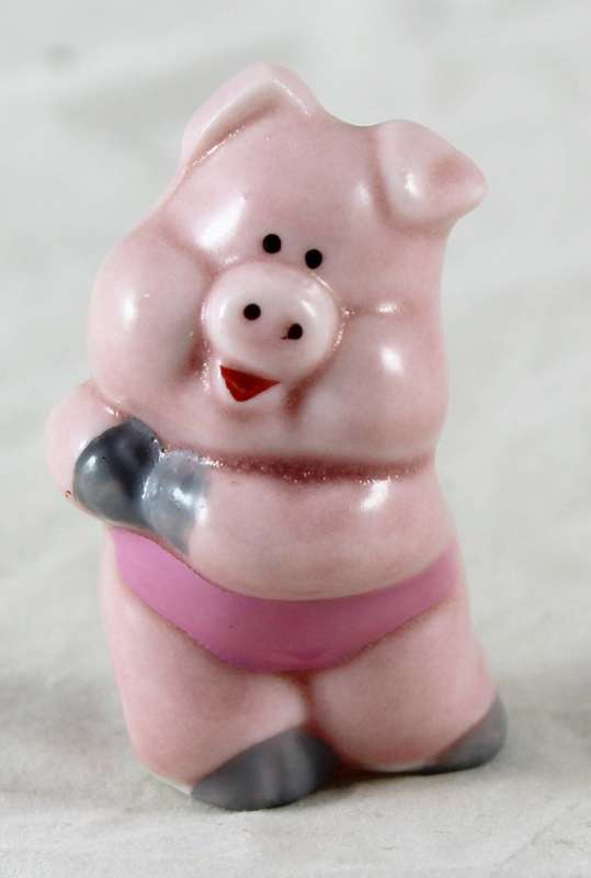 Little Pig Wearing Pink Leotard - Gorgeous!