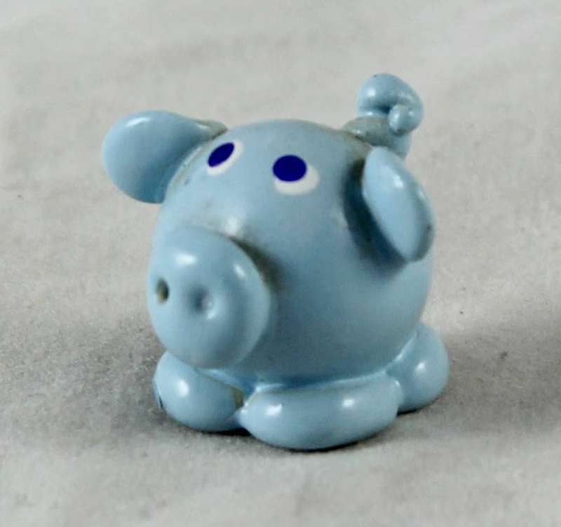 Miniature blue pig