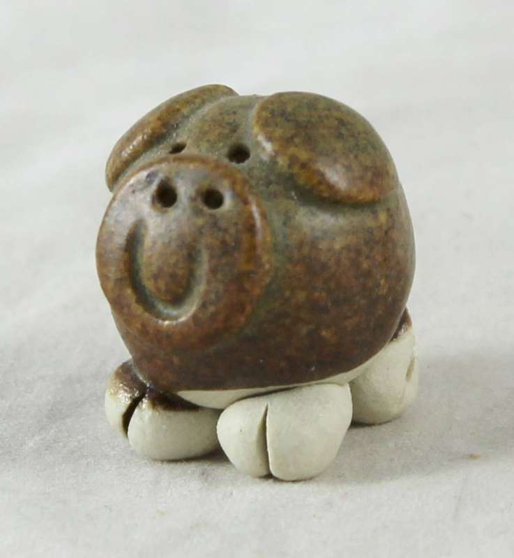 Miniature brown pig