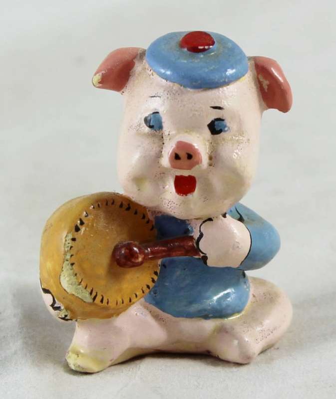 Small Pig Playing A Drum - Gorgeous!