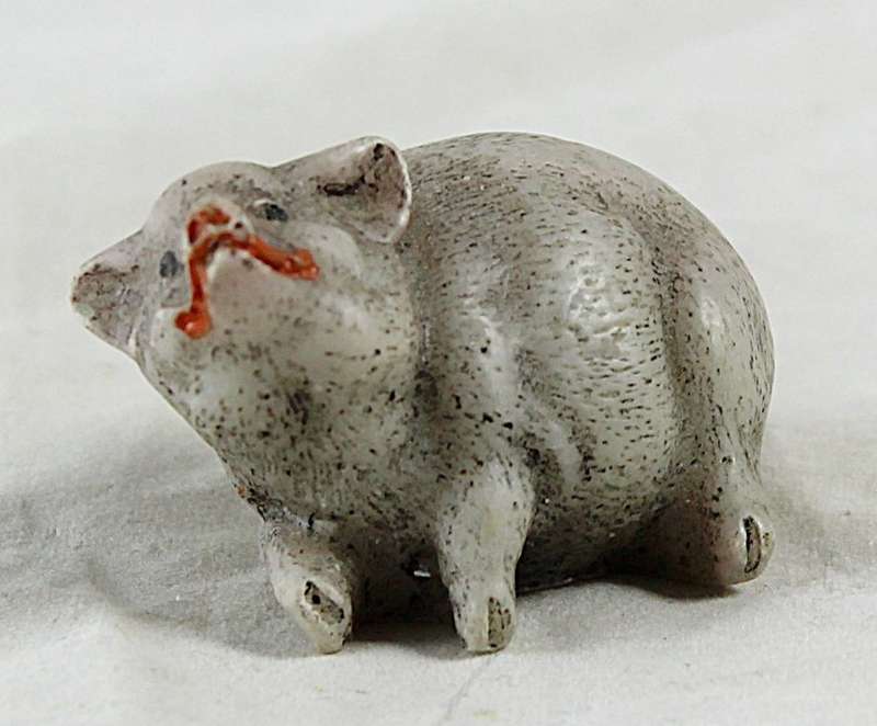 Grey Pig with Red Mouth - Gorgeous!