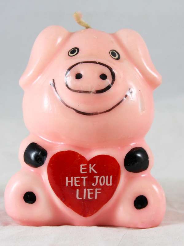 Pig candle - ek het jou lief