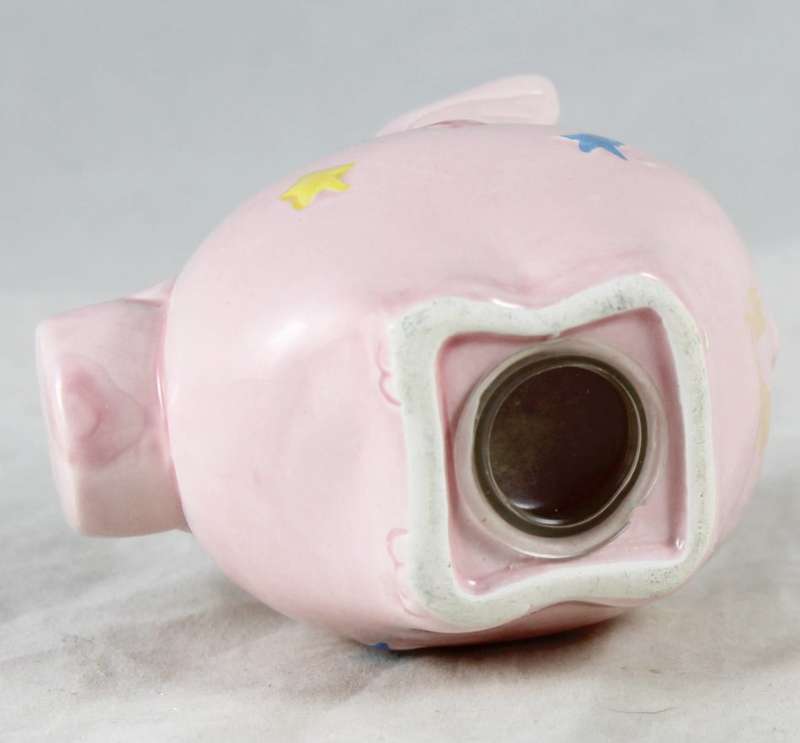 Pink pig with wings - money bank