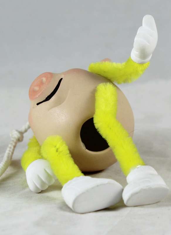 Egg shaped pig - hanging ornament