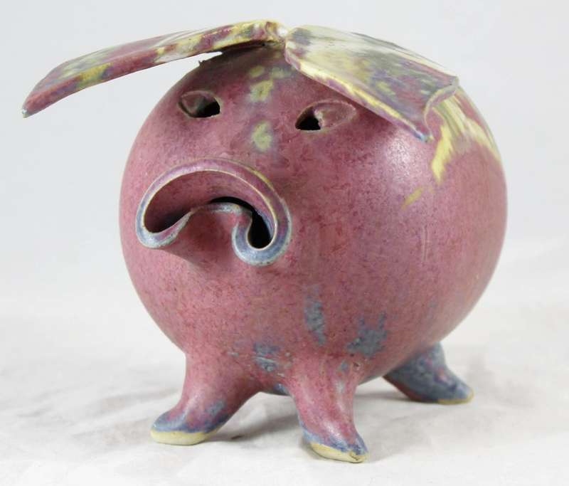 Multi-coloured piggy bank