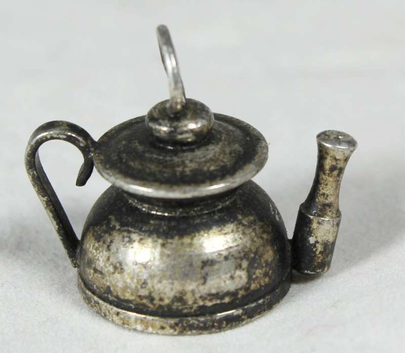 Miniature metal tea pot